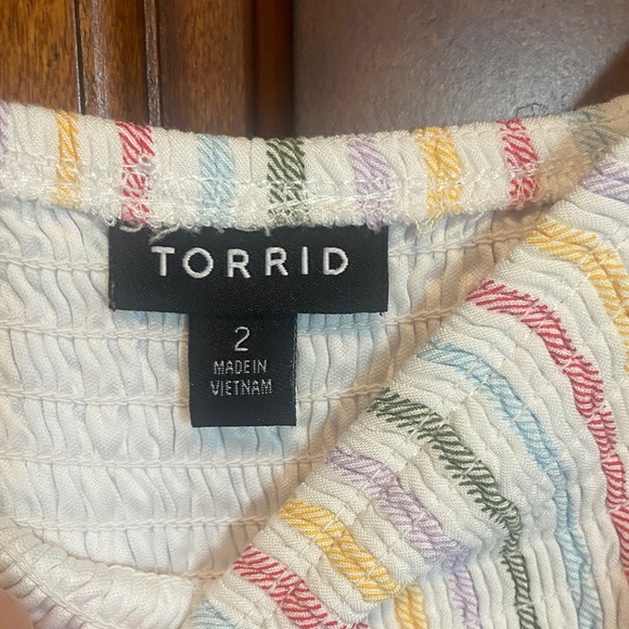 Torrid Multicolor Striped Sundress Size 2 (18-20) - Picture 2 of 11